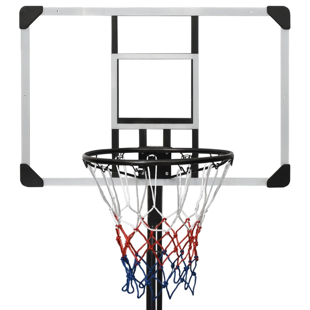Basketbalstandaard 235-305 cm polycarbonaat transparant