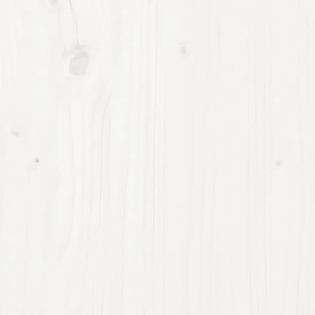 Palletbed massief grenenhout wit 140x200 cm