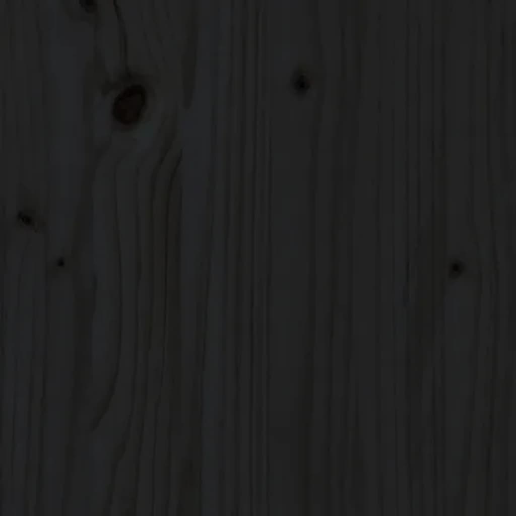 Stapelbed 80x200 cm massief grenenhout zwart