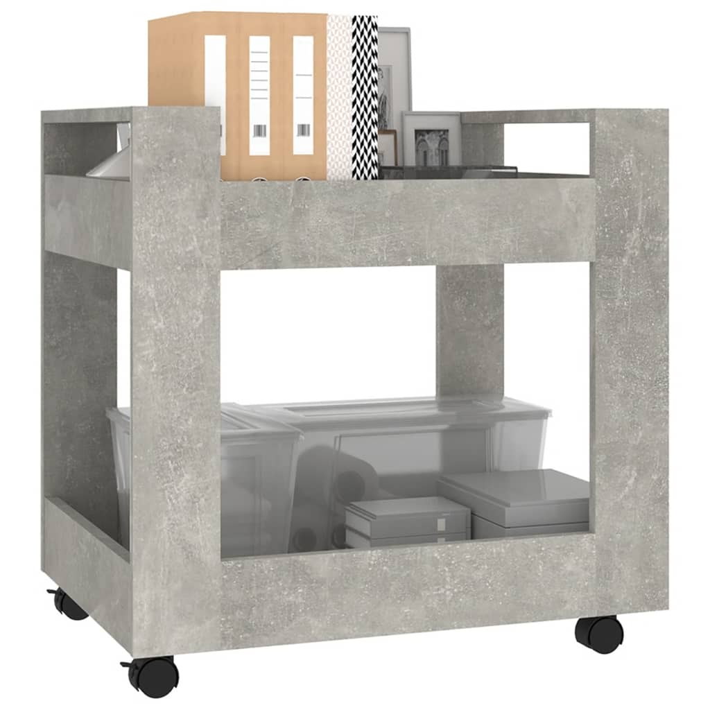 Bureaukastje 60x45x60 cm bewerkt hout betongrijs