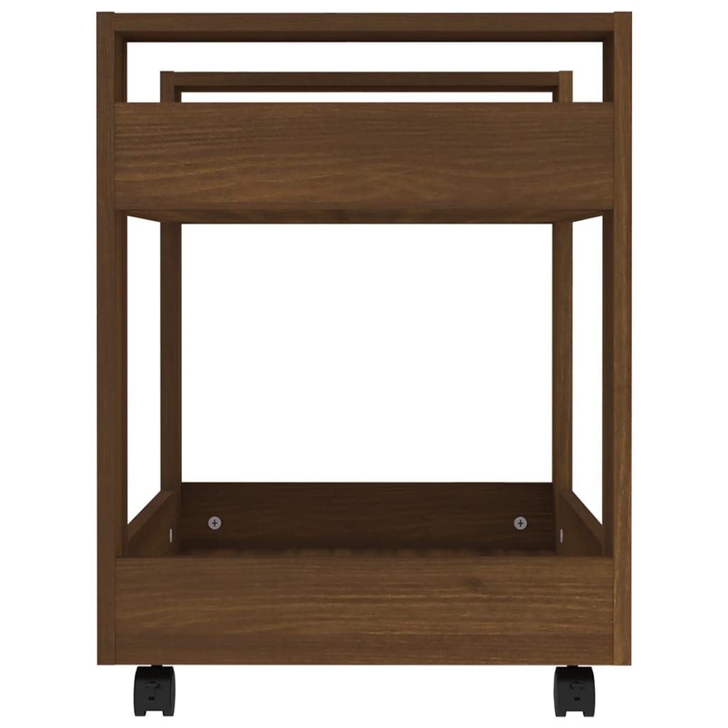 Bureaukastje 60x45x60 cm bewerkt hout bruin eikenkleur
