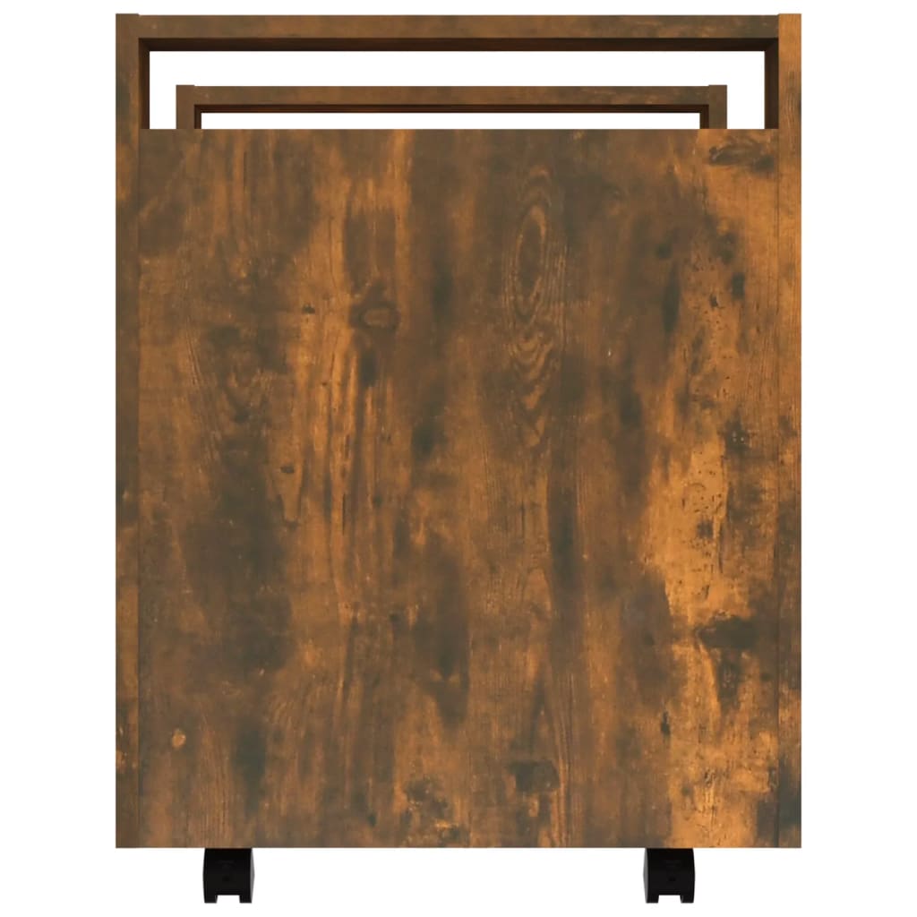 Bureaukastje 60x45x60 cm bewerkt hout gerookt eikenkleurig