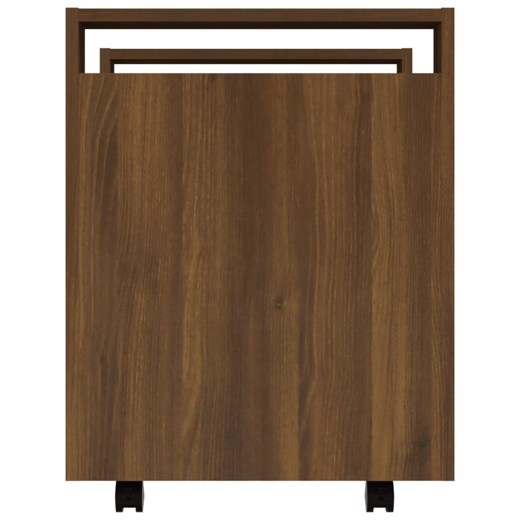 Bureaukastje 60x45x60 cm bewerkt hout bruin eikenkleur