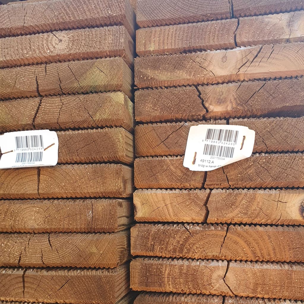 B-stock Tuinbrug 170x74x105 cm geïmpregneerd massief grenenhout