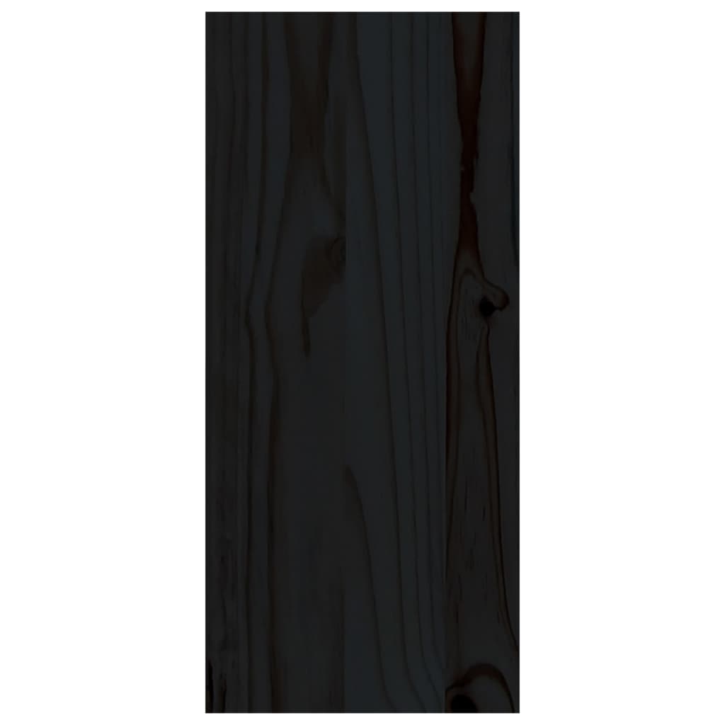 Wijnkast 56x25x56 cm massief grenenhout zwart