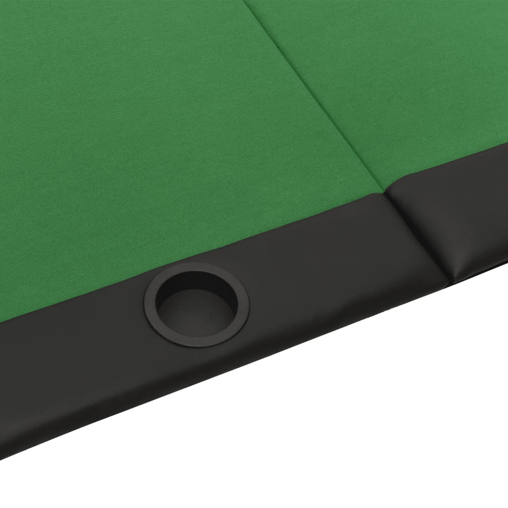 Pokertafel voor 10 spelers inklapbaar 206x106x75 cm groen