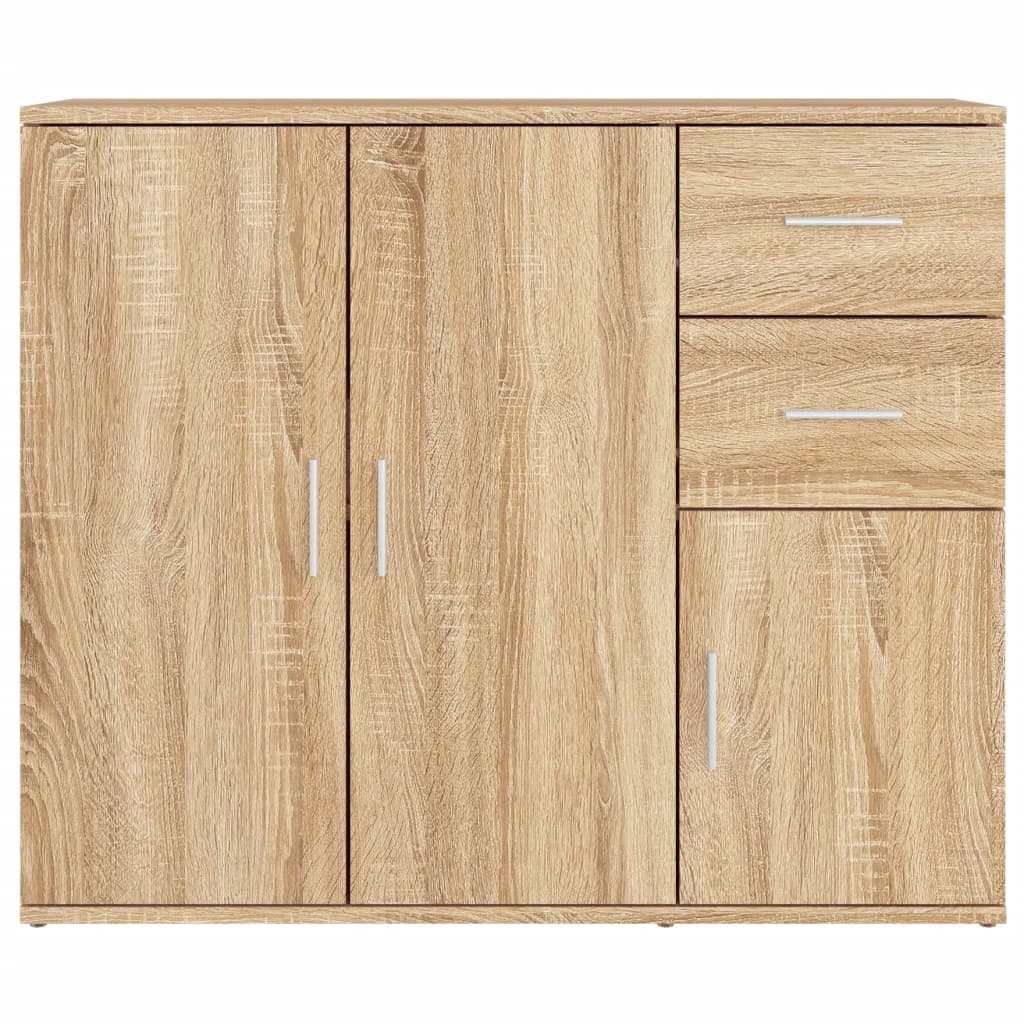 "Stijlvol dressoir van bewerkt hout in Sonoma eikenkleur - Afmetingen 91x29,5x75 cm"