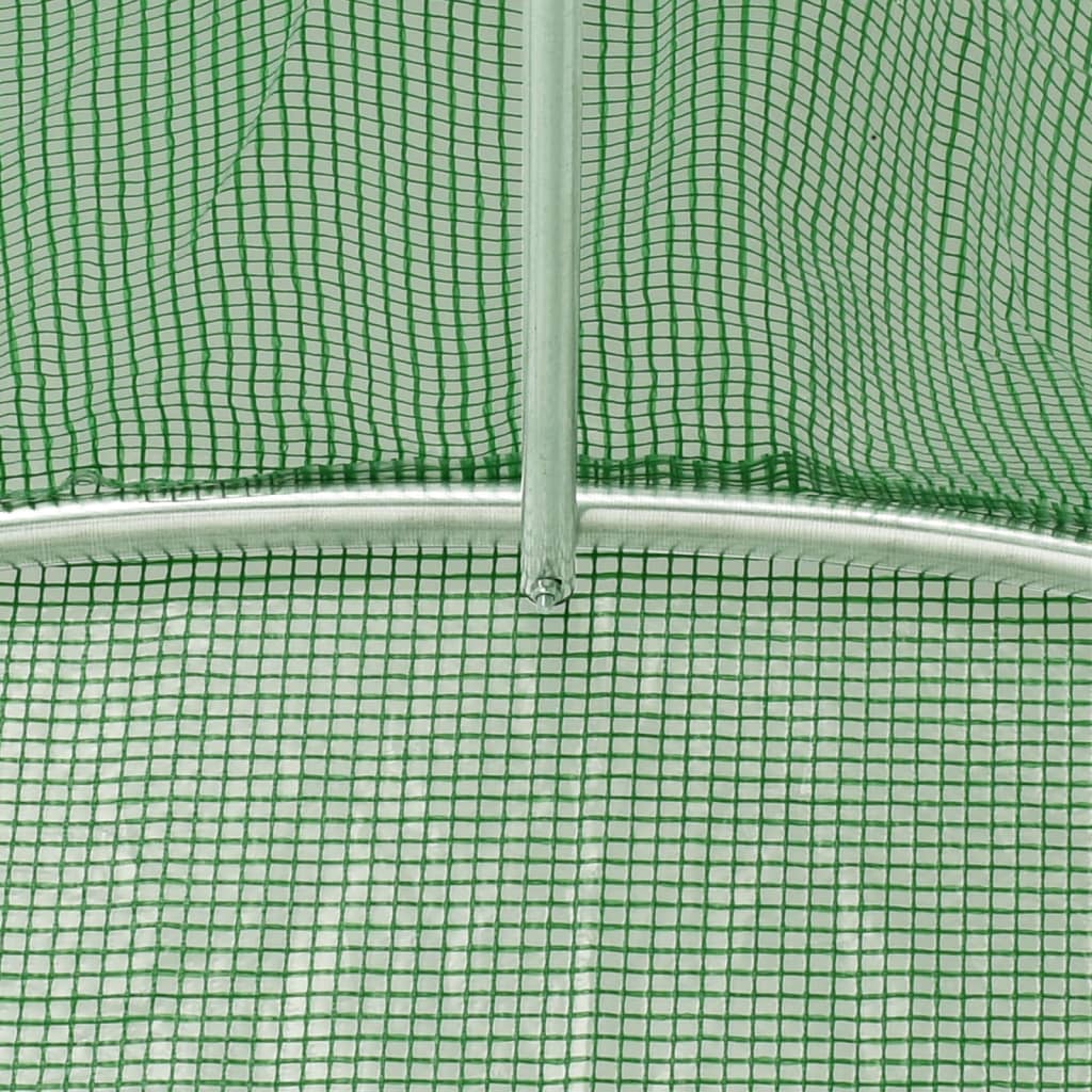 Tuinkas met stalen frame 110 m² 22x5x2,3 m groen