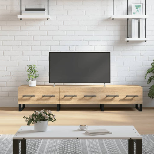 Stijlvol Tv-meubel 150x36x30 cm van bewerkt hout in sonoma eikenkleur