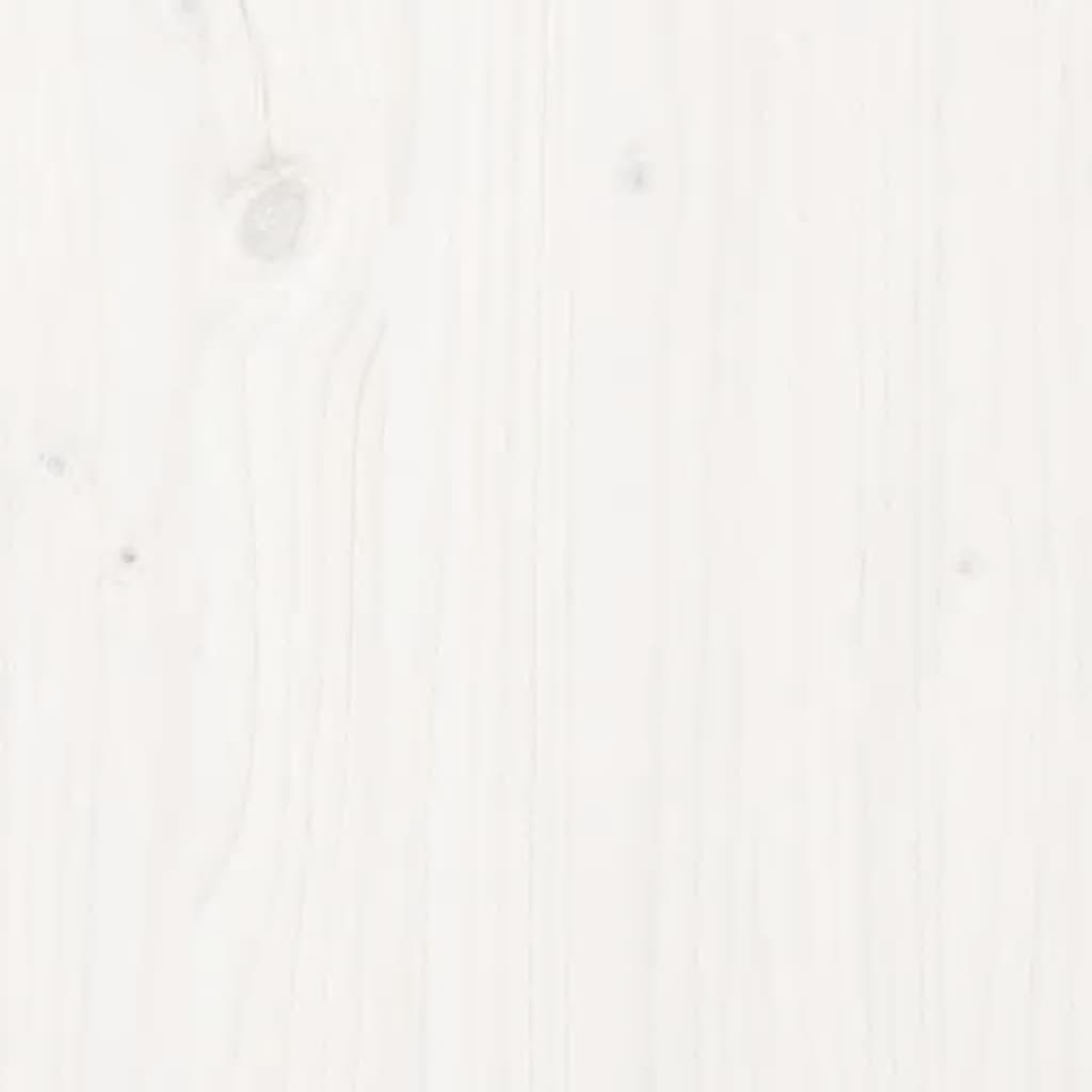 Kinderbedframe 2x(90x200) cm massief grenenhout wit