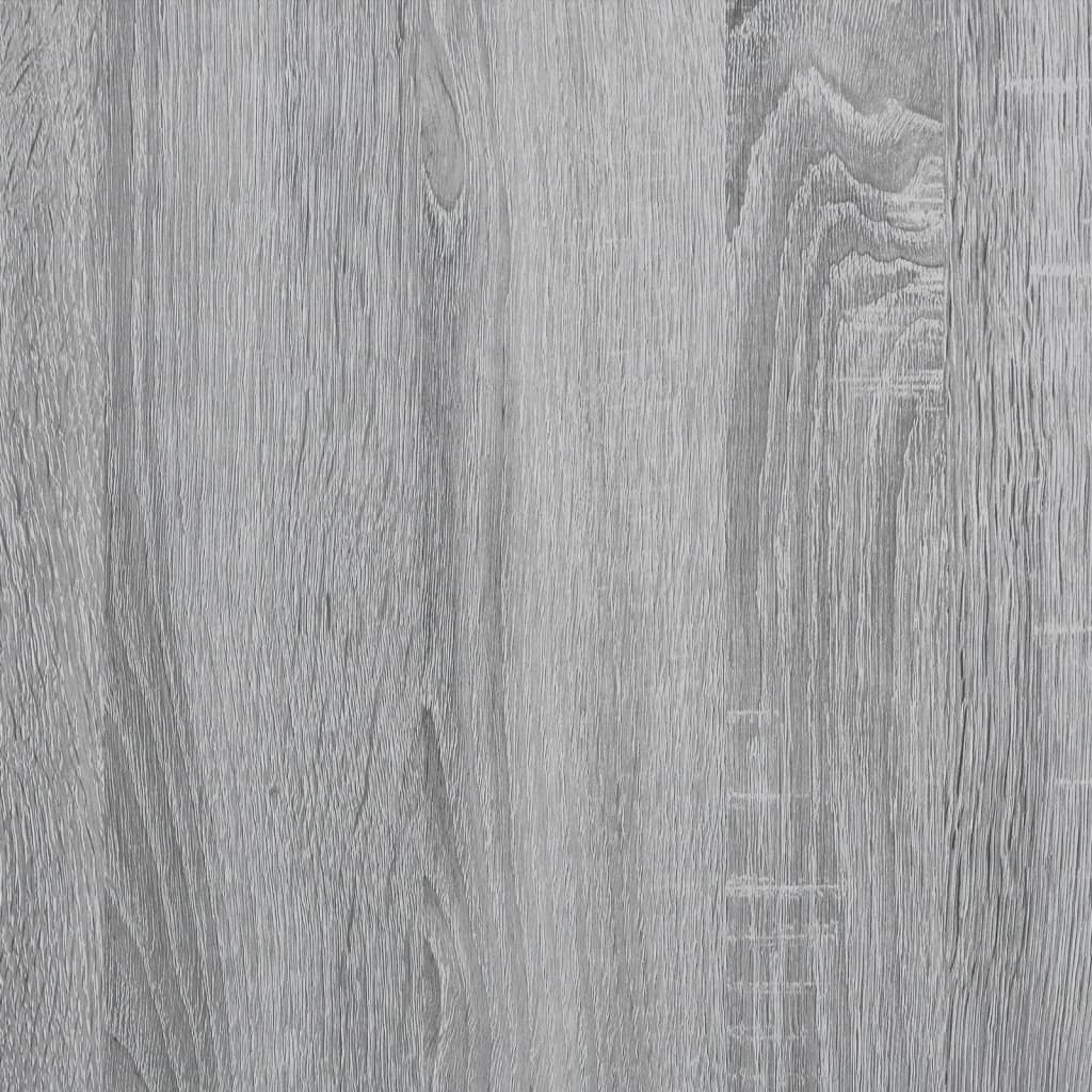 Bakkersrek 90x40x132 cm bewerkt hout en metaal grijs sonoma