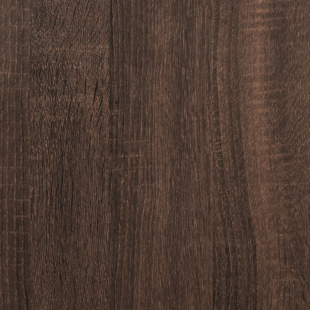 Bakkersrek 90x40x132 cm bewerkt hout en metaal bruin eikenkleur