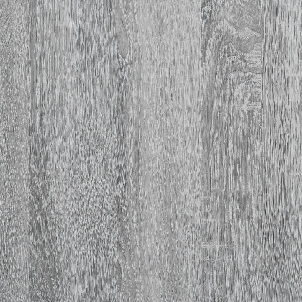 Bakkersrek 90x40x84 cm bewerkt hout en metaal grijs sonoma