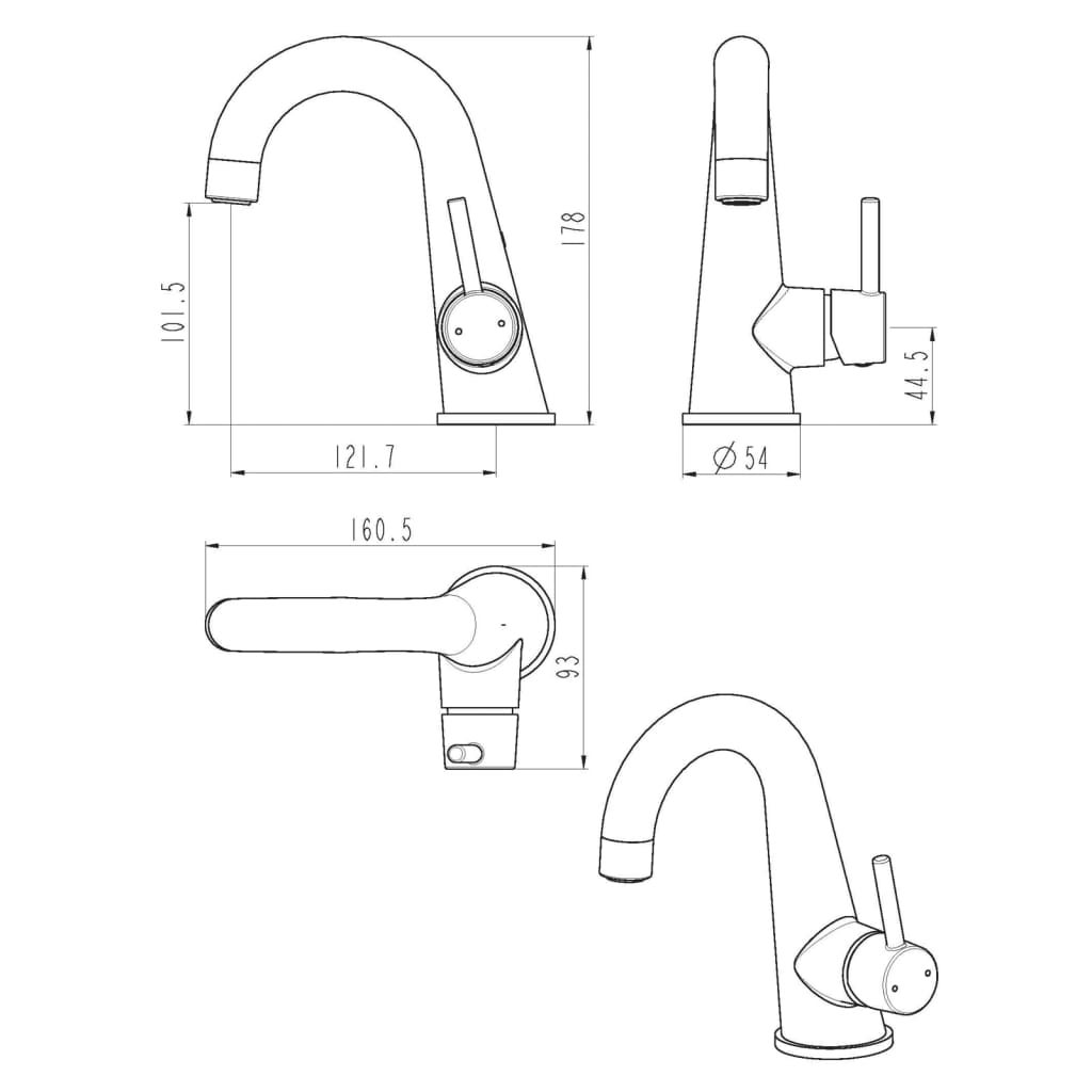 SCHÜTTE Wastafelmengkraan PISA chroomkleurig Mengkranen | Creëer jouw Trendy Thuis | Gratis bezorgd & Retour | Trendy.nl