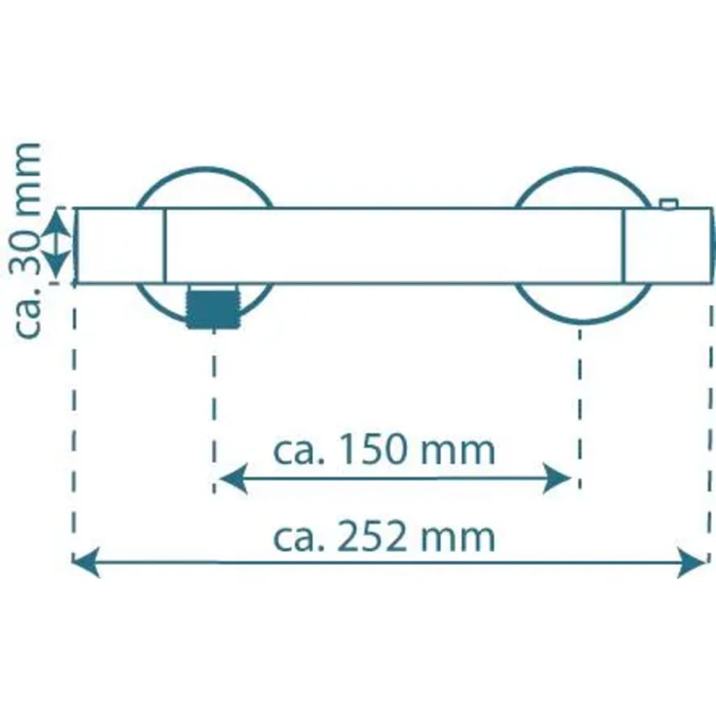 SCHÜTTE Douchemengkraan thermostatisch VICO chroom