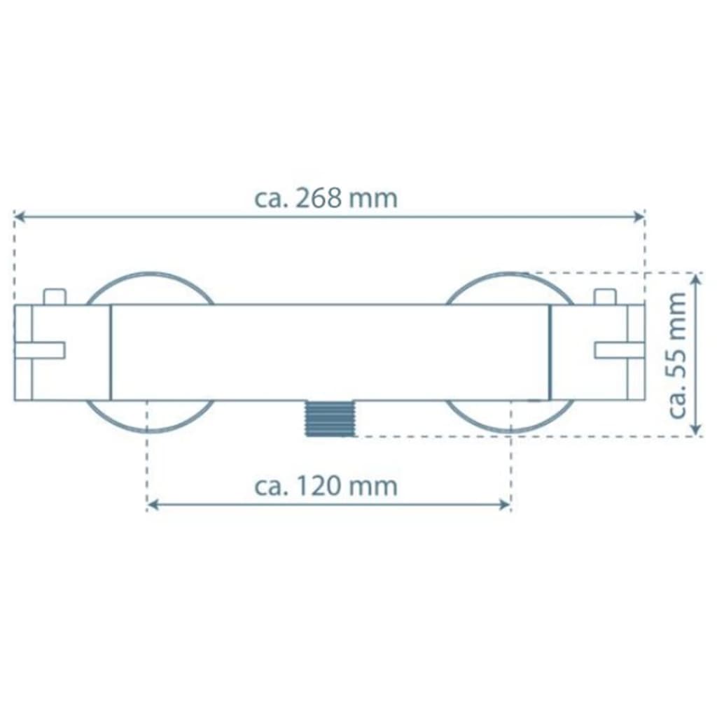 SCHÜTTE Douchemengkraan LONDON thermostatisch 5,5 cm