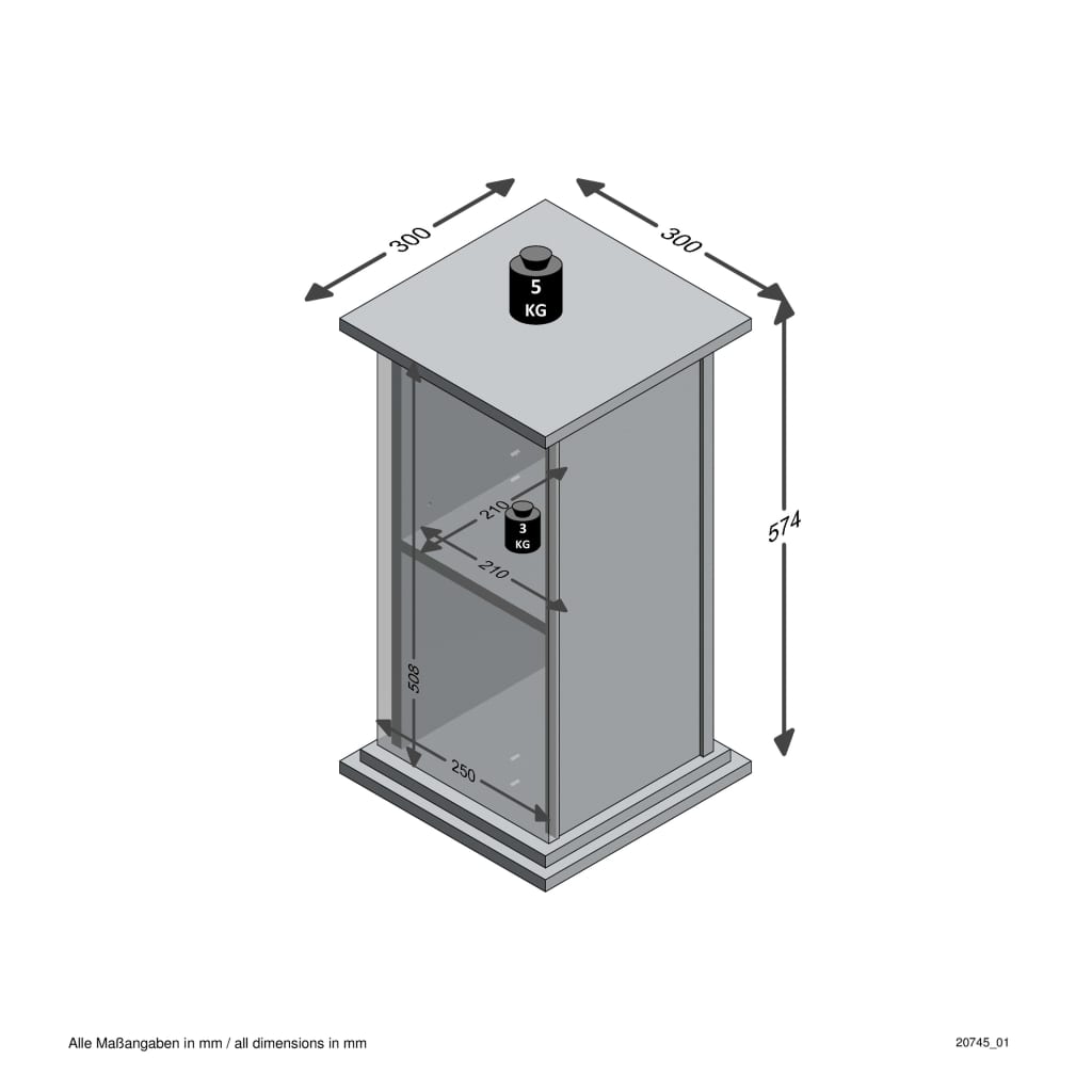 FMD Accenttafel met deur 57,4 cm materakleurig Bijzettafels | Creëer jouw Trendy Thuis | Gratis bezorgd & Retour | Trendy.nl