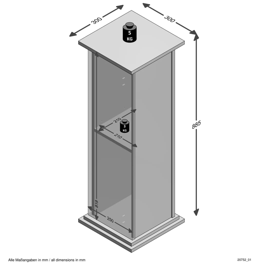 FMD Accenttafel met deur 88,5 cm grijs Bijzettafels | Creëer jouw Trendy Thuis | Gratis bezorgd & Retour | Trendy.nl