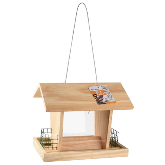 FLAMINGO Vogelvoederhuisje met silo Mado hangend naturel Voedertafels voor vogels | Creëer jouw Trendy Thuis | Gratis bezorgd & Retour | Trendy.nl