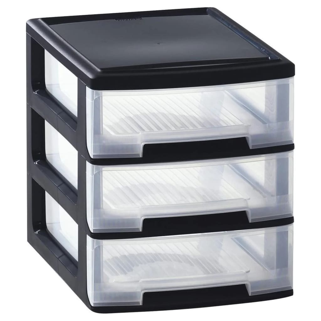 Curver Bureauladeblok Babel A4 3x5 L zwart en transparant Bureau-organizers | Creëer jouw Trendy Thuis | Gratis bezorgd & Retour | Trendy.nl