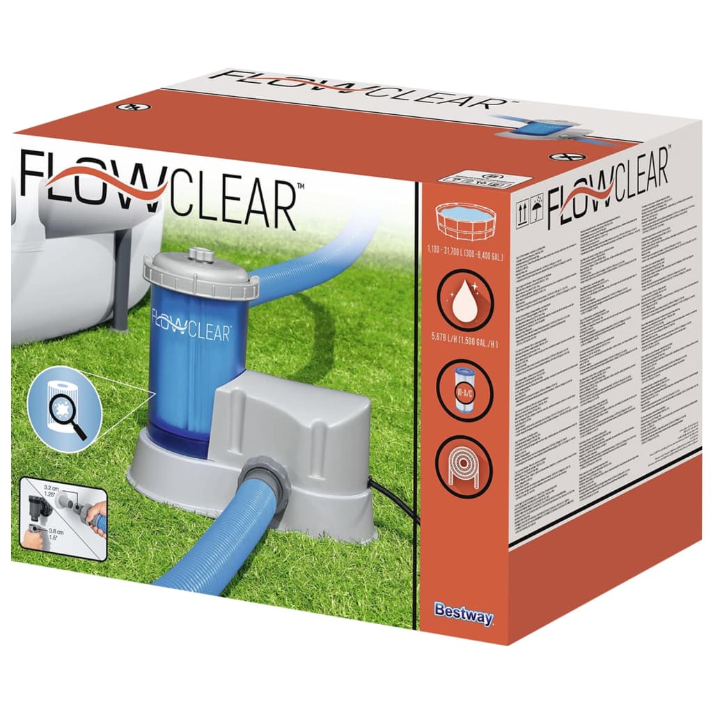 Bestway Patroonfilterpomp Flowclear transparant Zwembad- & spafilters | Creëer jouw Trendy Thuis | Gratis bezorgd & Retour | Trendy.nl