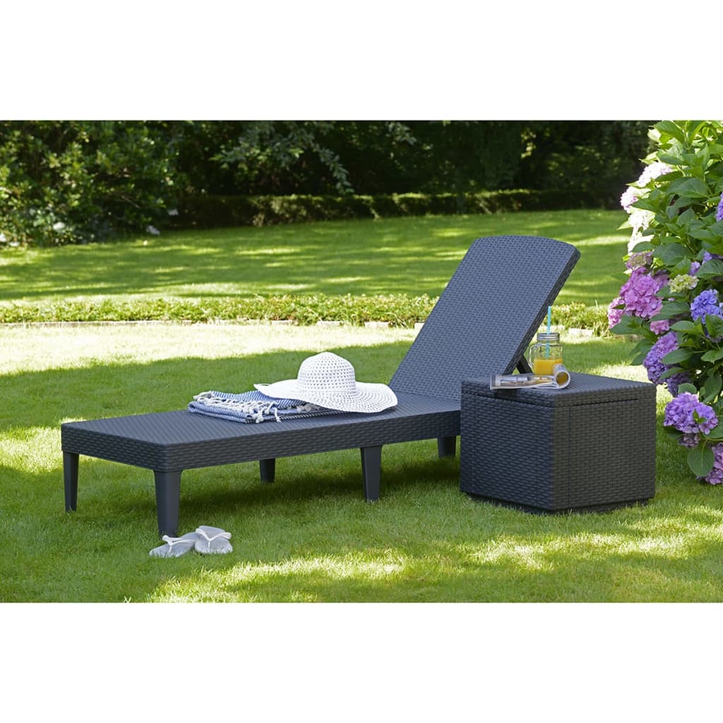 Keter Ligbed Jaipur grafietkleurig 235162 Ligstoelen | Creëer jouw Trendy Thuis | Gratis bezorgd & Retour | Trendy.nl