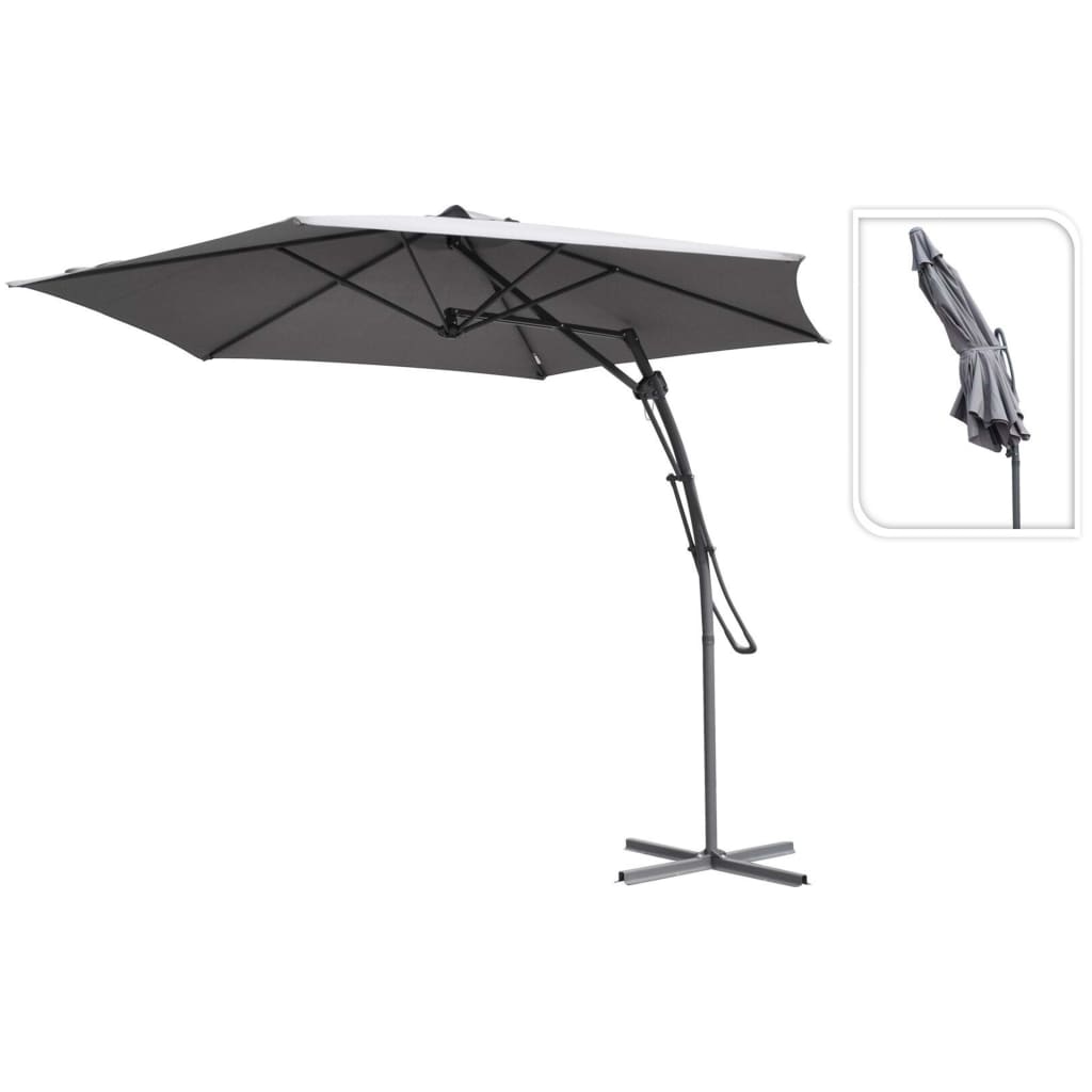 ProGarden Zweefparasol 300 cm grijs Parasols en zonneschermen | Creëer jouw Trendy Thuis | Gratis bezorgd & Retour | Trendy.nl