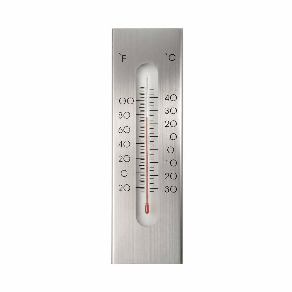 Nature Wandthermometer 7x1x23 cm aluminium Weerstations | Creëer jouw Trendy Thuis | Gratis bezorgd & Retour | Trendy.nl