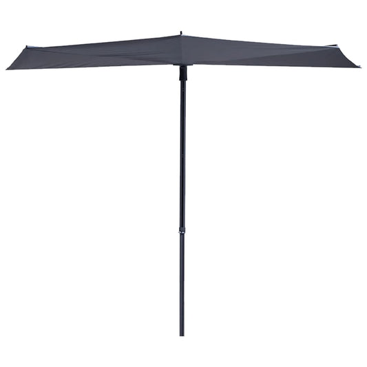 Madison Balkonparasol Sun Wave 270x150 cm grijs PAC3P014 Parasols en zonneschermen | Creëer jouw Trendy Thuis | Gratis bezorgd & Retour | Trendy.nl