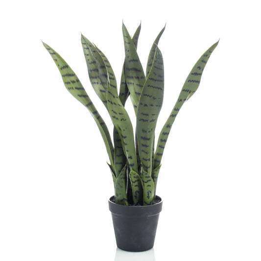 Emerald Kunstplant Sansevieria in pot 55 cm Kunstplanten | Creëer jouw Trendy Thuis | Gratis bezorgd & Retour | Trendy.nl