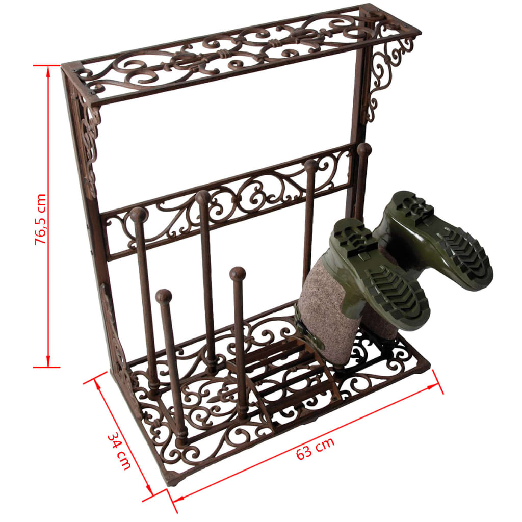 Esschert Design Laarzenrek maat L gietijzer LH44