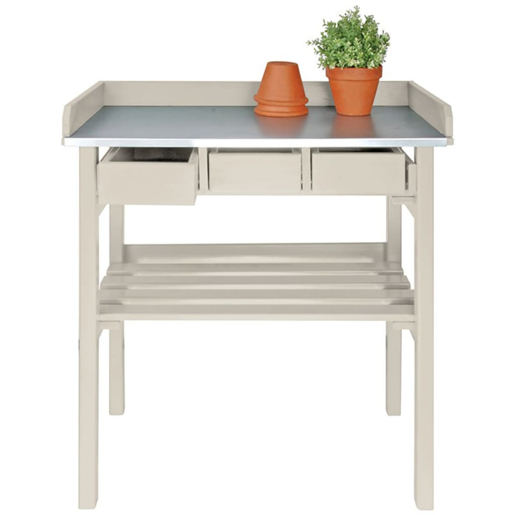 Esschert Design tuinwerktafel met lades (wit) CF29W Oppottafels | Creëer jouw Trendy Thuis | Gratis bezorgd & Retour | Trendy.nl