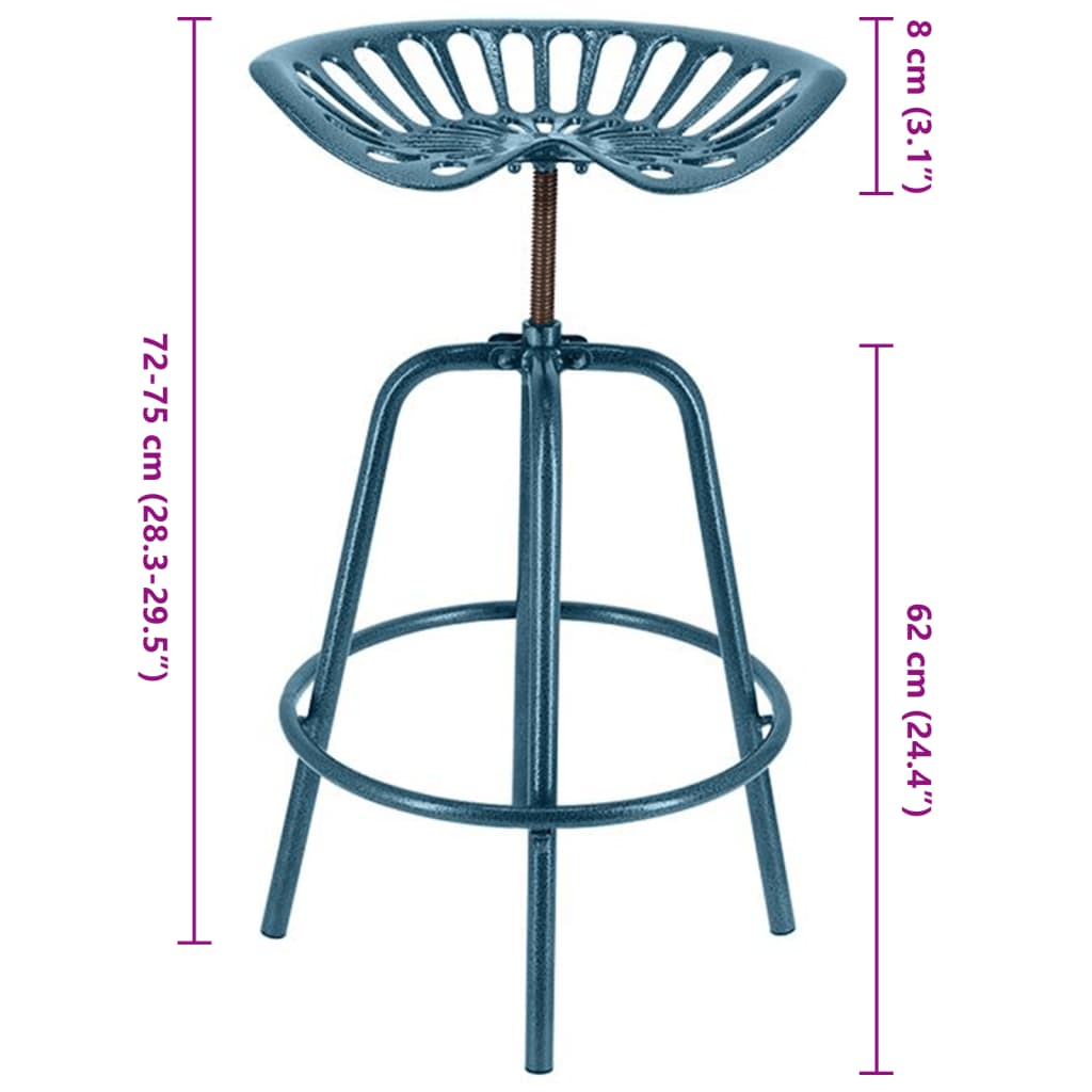 Esschert Design Barstoel Tractor blauw