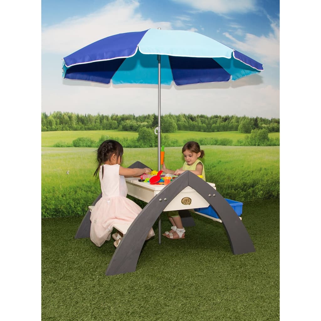 AXI Picknicktafel voor kinderen Delta grijs en wit A031.023.00