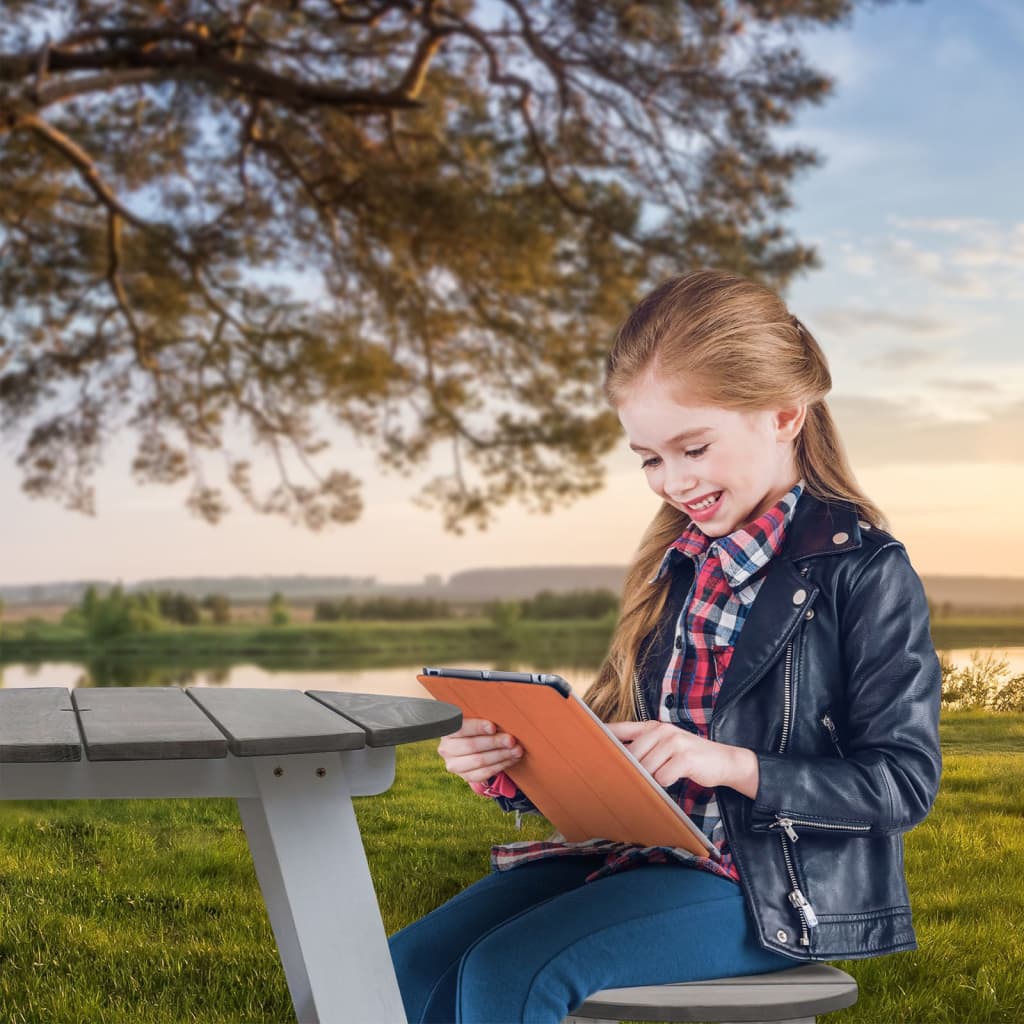 AXI 3-delige Kinderpicknicktafelset grijs en wit Tuintafels | Creëer jouw Trendy Thuis | Gratis bezorgd & Retour | Trendy.nl