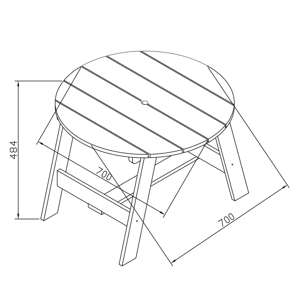 AXI 3-delige Kinderpicknicktafelset grijs en wit Tuintafels | Creëer jouw Trendy Thuis | Gratis bezorgd & Retour | Trendy.nl