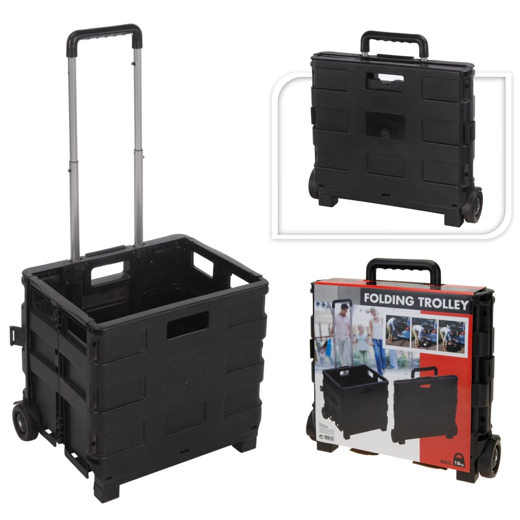 H&S Collection Trolley met vouwkrat van PP aluminium