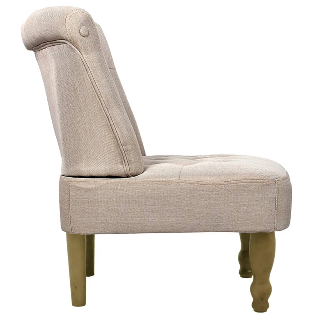 Franse stoelen 2 st stof crème