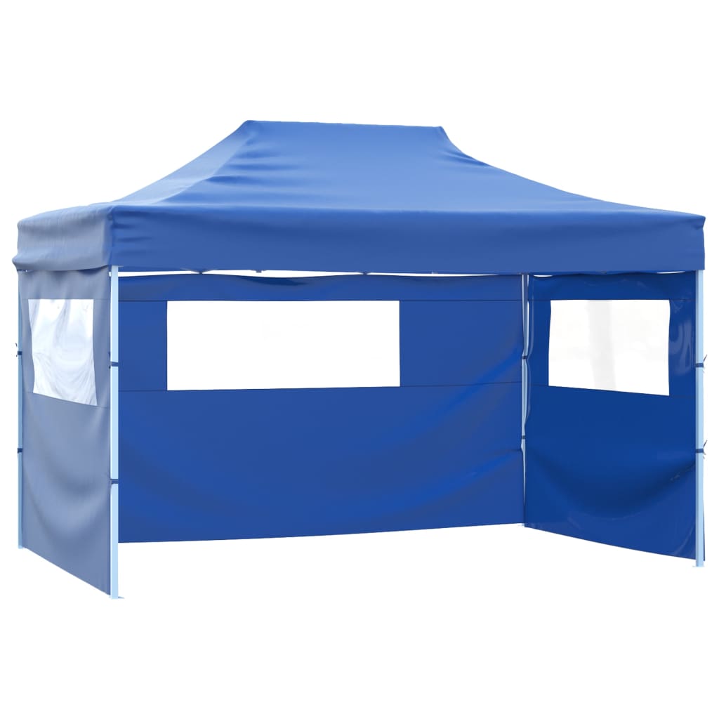 Vouwtent pop-up met 4 zijwanden 3x4,5 m blauw Partytenten & prieëlen | Creëer jouw Trendy Thuis | Gratis bezorgd & Retour | Trendy.nl