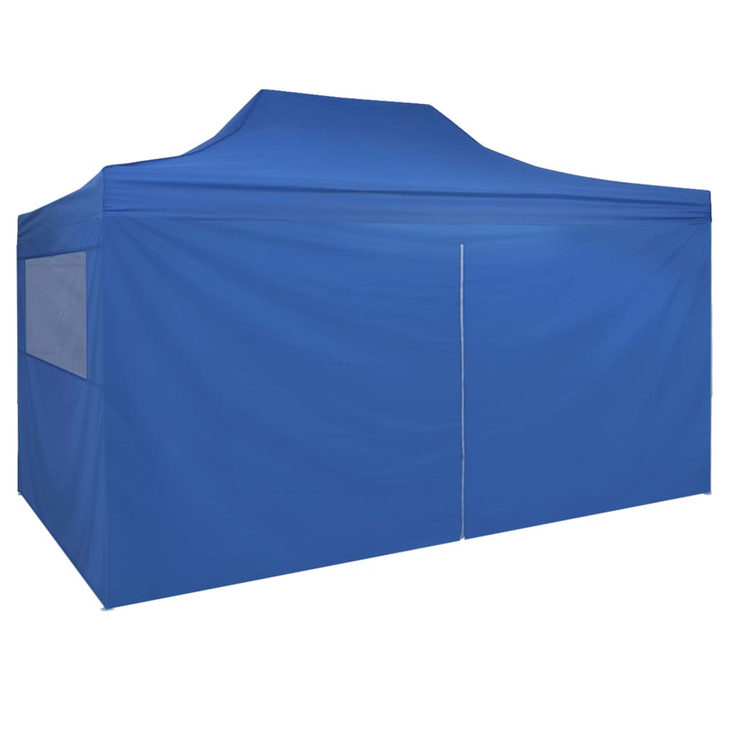 Vouwtent pop-up met 4 zijwanden 3x4,5 m blauw Partytenten & prieëlen | Creëer jouw Trendy Thuis | Gratis bezorgd & Retour | Trendy.nl