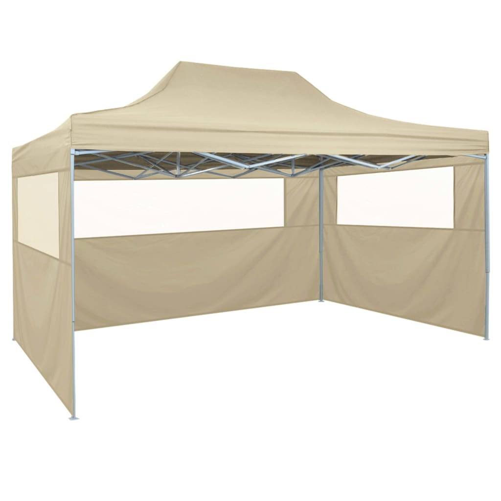 Vouwtent pop-up met 4 zijwanden 3x4,5 m crèmewit Partytenten & prieëlen | Creëer jouw Trendy Thuis | Gratis bezorgd & Retour | Trendy.nl