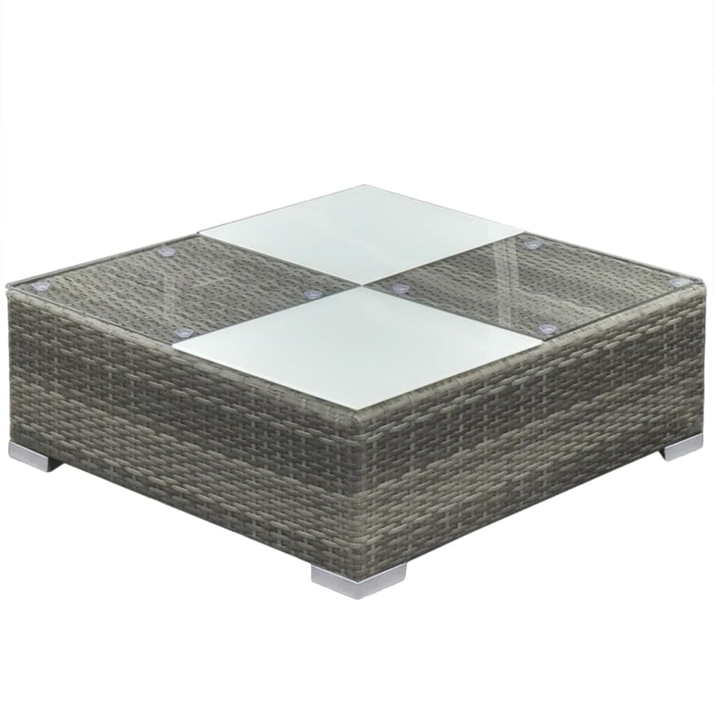 5-delige Loungeset met kussens poly rattan grijs Tuinsets | Creëer jouw Trendy Thuis | Gratis bezorgd & Retour | Trendy.nl