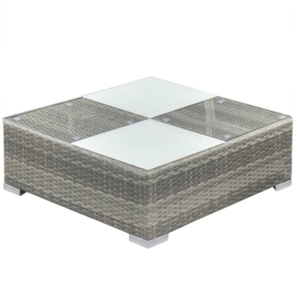 8-delige Loungeset met kussens poly rattan grijs Tuinsets | Creëer jouw Trendy Thuis | Gratis bezorgd & Retour | Trendy.nl