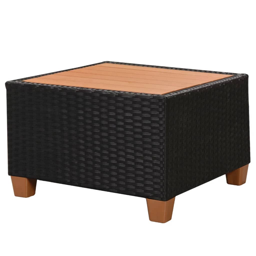 4-delige Loungeset met kussens poly rattan zwart Tuinsets | Creëer jouw Trendy Thuis | Gratis bezorgd & Retour | Trendy.nl