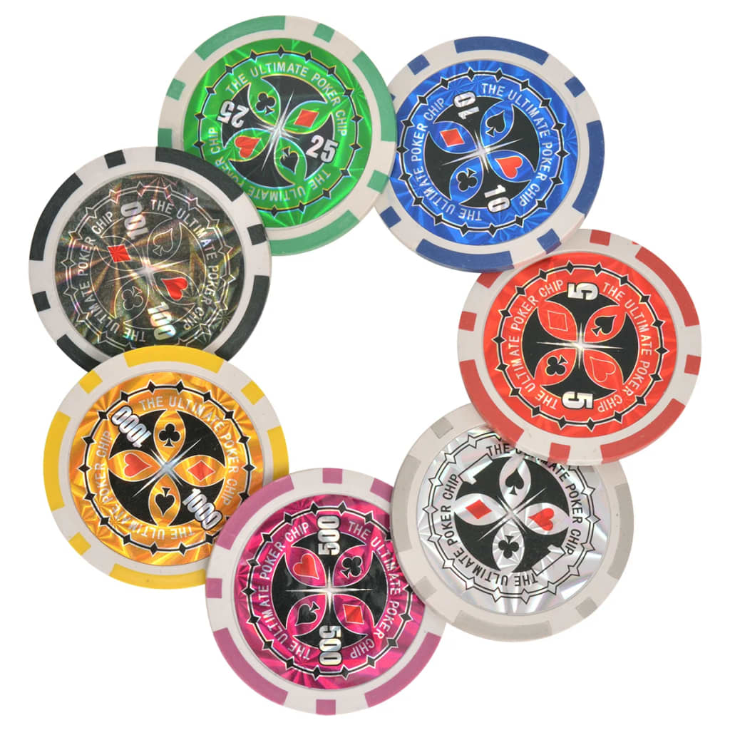 Poker/blackjack set met 600 chips aluminium Pokerfiches & -sets | Creëer jouw Trendy Thuis | Gratis bezorgd & Retour | Trendy.nl