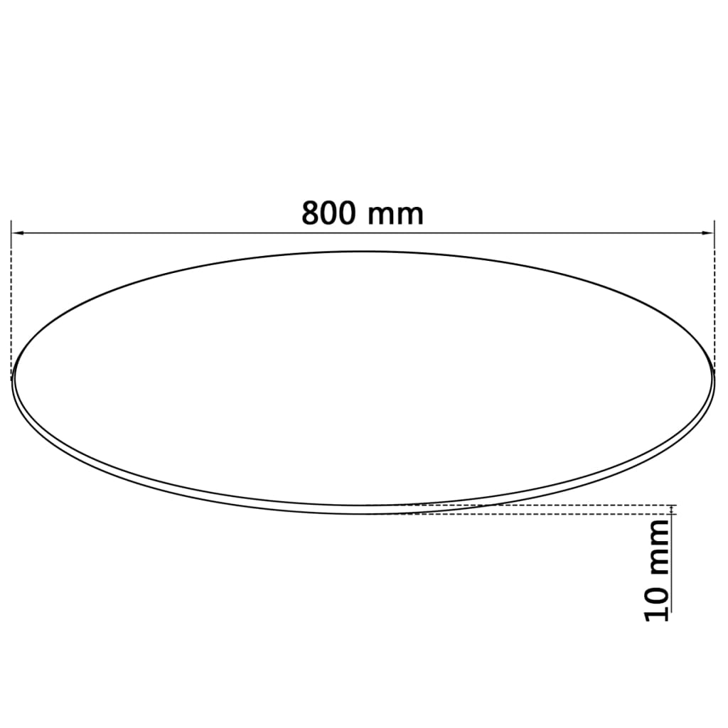 Tafelblad van gehard glas 800 mm rond Tafelbladen | Creëer jouw Trendy Thuis | Gratis bezorgd & Retour | Trendy.nl