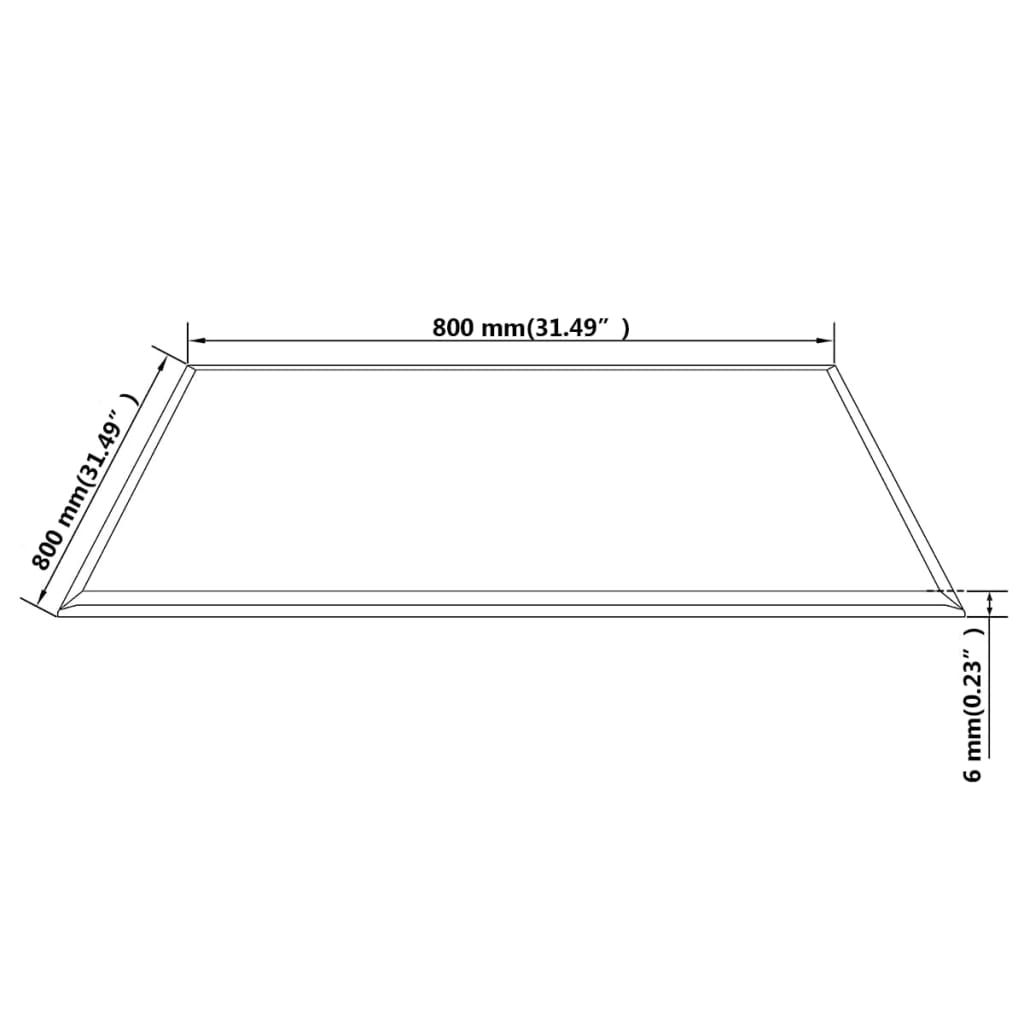 Tafelblad van gehard glas 800x800 mm vierkant Tafelbladen | Creëer jouw Trendy Thuis | Gratis bezorgd & Retour | Trendy.nl