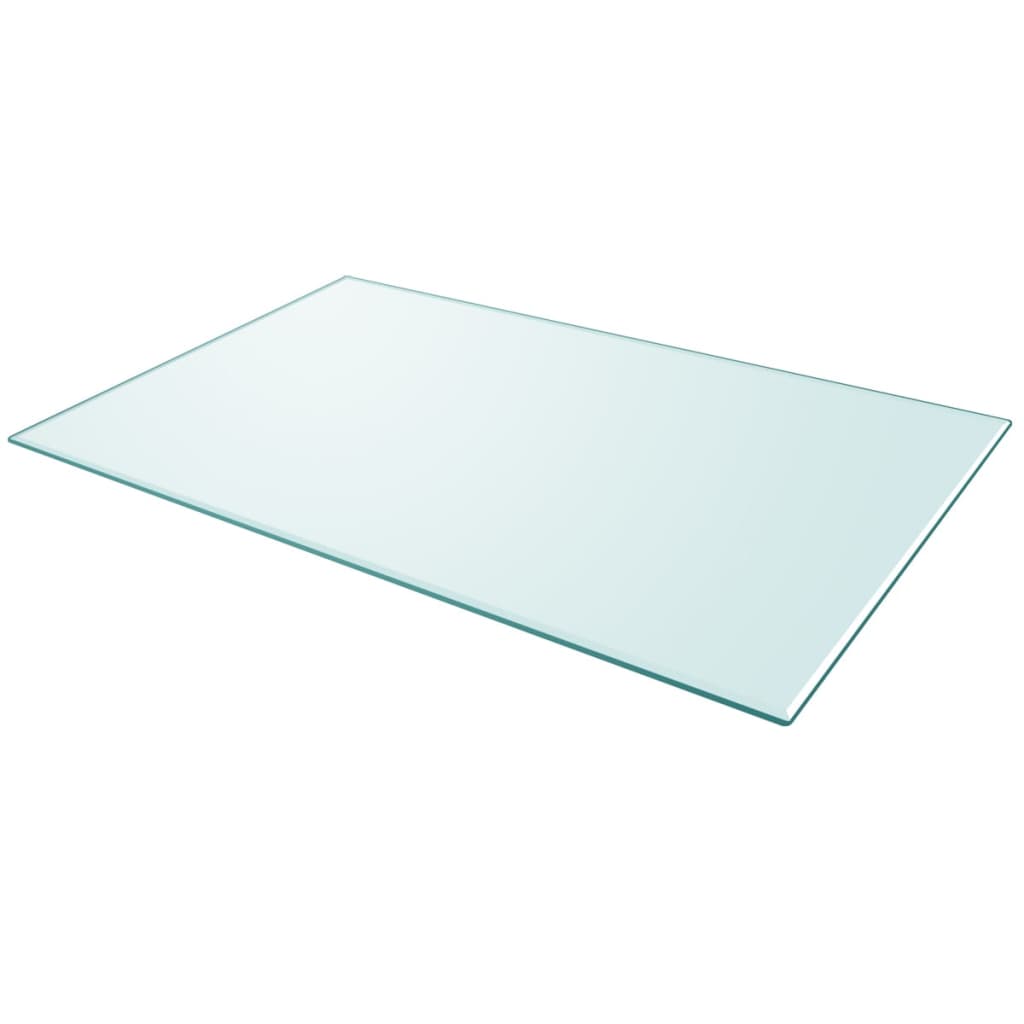 Tafelblad van gehard glas 1000x620 mm rechthoekig