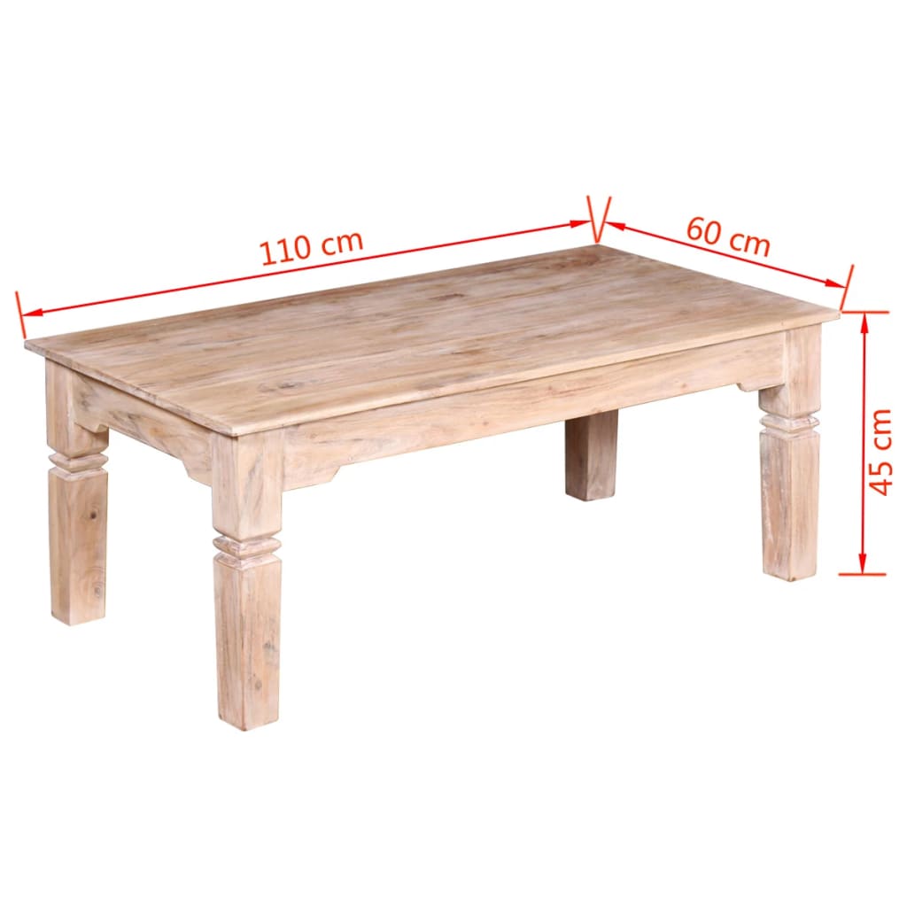 Salontafel 110x60x45 cm massief acaciahout