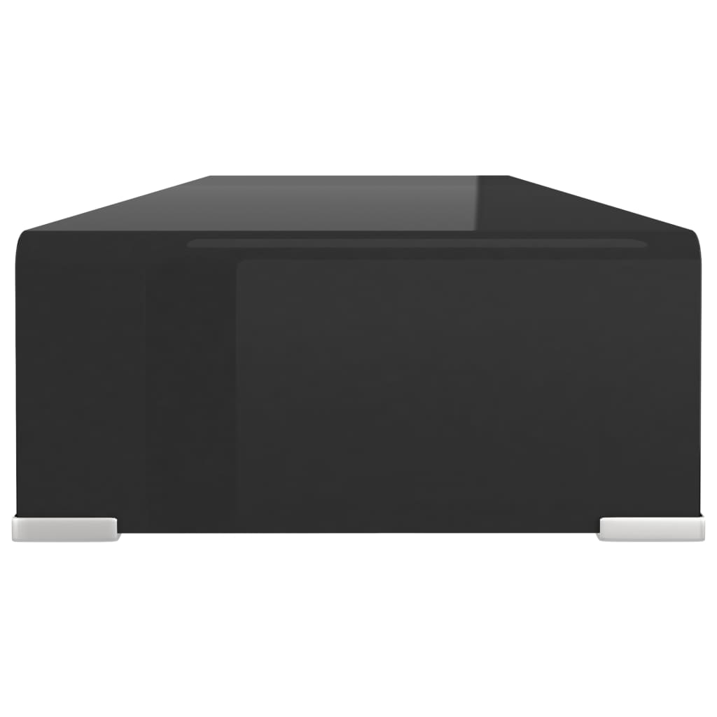 Tv-meubel/monitorverhoger zwart 80x30x13 cm glas Tv-meubels | Creëer jouw Trendy Thuis | Gratis bezorgd & Retour | Trendy.nl